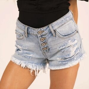 KanCan Distressed Jean Shorts